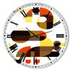 DesignQ Mid-Century Modern Wall Clock 'in and Out' Modern Large Wall Clock for Home Decor view 1