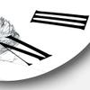 DesignQ Farmhouse Wall Clock 'Monochrome Portrait of Rabbit' Animals Large Wall Clock for Living Room Decor view 3
