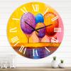 DesignQ Modern Wall Clock 'Autumn Fantasy Trees I' Landscape & Nature Large Wall Clock for Kitchen Decor view 1