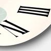 DesignQ Modern Wall Clock 'Abstract Sun & Moon with Minimal Plants' Floral & Botanical Large Wall Clock for Living Room Decor view 3