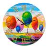 DesignQ Farmhouse Wall Clock 'Surreal Landscape of Green and Blue Trees III' Large Wall Clock for Office Decor view 2