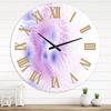 DesignQ Modern Wall Clock 'Floral Fractal II' Large Wall Clock for Living Room Decor view 1
