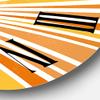 DesignQ Modern Wall Clock 'Minimalist Bright Shining Orange Sun Rays I' Abstract & Fractals Large Wall Clock for Kitchen Decor view 3