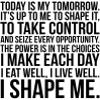 Today is My Tomorrow Vinyl Quote - Motivational Fitness Room Sticker - Inspirational Gym Wall Art - Workout Room Removable Vinyl Saying - Home Exercise Decor view 1