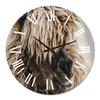 DesignQ Farmhouse Wall Clock 'Portrait of Fluffy Curly Alpaca' Animals Large Wall Clock for Home Decor view 2