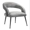 Tov Furniture Rocco Open Back Upholstered Velvet Dining Chair (Slub Grey) view 1