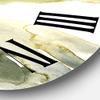 DesignQ Modern Wall Clock 'Dark Green Abstract Clouds I' Abstract & Fractals Large Wall Clock for Bedroom Decor view 3