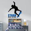 CuteDecals Custom Name Skateboarding Wall Decal - Personalized Silhouette Art Boy Skateboard Decor for Bedroom Decoration (Mini Wide 15Inx17In Height) view 2