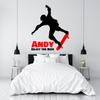CuteDecals Custom Name Skateboarding Wall Decal - Personalized Silhouette Art Boy Skateboard Decor for Bedroom Decoration (Mini Wide 15Inx17In Height) view 3