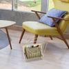 MyGift Mid-Century Brass Plated Metal Free Standing Magazine Holder Document File Rack with Decorative Bag Shaped Design view 3