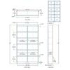 Home Square Tall 12-Shelf Double Wide Solid Wood 84" Bookcase, Set of 2, in Espresso view 3