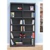 Home Square Tall 12-Shelf Double Wide Solid Wood 84" Bookcase, Set of 2, in Espresso view 4