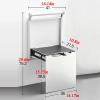 Folding Stools Wall-Mounted Invisible Shoe-Changing Stool, Space-Saving Folding Drop-Leaf Wall Stool with Armrests, for Balconies/Porch Folding view 2