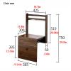 Folding Stools Folding Chair, Wall-Mounted Invisible Shoe-Changing Stool, Solid Wood Folding Wall Stool with Armrests, Saving Space Folde Stool(Color:Black Walnut) view 2