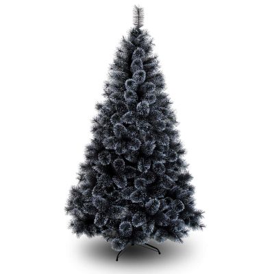 KKLT 5FT Black Decoration Artificial Christmas Tree,Pine Needles 190 Branch Indoor Christmas Tree Classic Eco-Friendly for Home Office Supplies-Black 150cm(5ft)