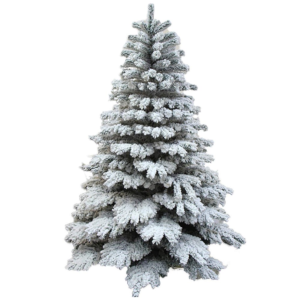 KKLT Snow Flocked Artificial Christmas Tree,Premium Spruce Auto Spread Christmas Tree with Metal Stand Classic for Holiday Decoration-Green 210cm(6.8ft)