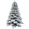 KKLT Snow Flocked Artificial Christmas Tree,Premium Spruce Auto Spread Christmas Tree with Metal Stand Classic for Holiday Decoration-Green 210cm(6.8ft) view 1