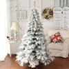 KKLT Snow Flocked Artificial Christmas Tree,Premium Spruce Auto Spread Christmas Tree with Metal Stand Classic for Holiday Decoration-Green 210cm(6.8ft) view 2