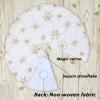 Faux Fur Christmas Tree Skirt,24 inches Luxury Tree Skirt with Gold Snowflake Sequin, Christmas Decorations Holiday Thick Plush Tree Xmas OrnamentsWhite and Gold,24 Inch view 3