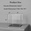 HEMYLU Acrylic Box with Matt Black Base, Simple Self-Assembly Clear Acrylic Display Case, 8 Inch Cube Dustproof Showcase with Lid for Collectibles, Toys and Jewelry (8x8x8 inch) view 3