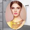 URINGO Oval Mirrors &Frameless Bathroom Mirror, Entryway Mirror - 60 x 70cm Decorative Hanging Mirror, Best for Vanity Washrooms Bathroom and Living Rooms view 3