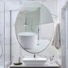 URINGO Oval Mirrors &Frameless Bathroom Mirror, Entryway Mirror - 60 x 70cm Decorative Hanging Mirror, Best for Vanity Washrooms Bathroom and Living Rooms view 4