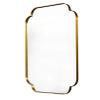 URINGO Rectangle Bathroom Mirror, Modern Metal Mirror in Rounded Corner Stainless Steel Frame, Deep Set Design Hangs Horizontal Or Vertical, for Washroom, Entryways, Living Rooms view 1