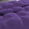 All Season Pinch Pleated Comforter Full (90'' x 90'') Goose Down Corner Tabs Cotton Baffle Pintuck Comforter Set Purple view 3