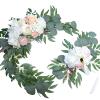 2PCS Artificial Peony Flower Swag, Wedding Arch Flowers Kit Peony Eucalyptus Floral Swag Wedding Backdrops for Reception Flower Arch Wedding Decorations for Ceremony view 1