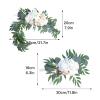 2PCS Artificial Peony Flower Swag, Wedding Arch Flowers Kit Peony Eucalyptus Floral Swag Wedding Backdrops for Reception Flower Arch Wedding Decorations for Ceremony view 2