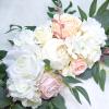 2PCS Artificial Peony Flower Swag, Wedding Arch Flowers Kit Peony Eucalyptus Floral Swag Wedding Backdrops for Reception Flower Arch Wedding Decorations for Ceremony view 3