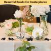 Suream 7500Pcs No Hole Polished Beads for Makeup Brush Organizer, Round Shiny Pearls for Vase Filler, Durable Beads for Wedding Centerpiece, Table Scatter, Home Birthday Party, 4mm/0.15Inch Black view 4