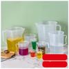 Juvielich Plastic Liquid Big Container Measuring Beaker With handle Labs Kitchen Graduated Cup Transparent Volumetric Measurement Beaker Reusable Raised Numeral Graduations Capacity 2000ML view 4