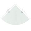 ZQQLVOO Corner Floating Wall Mounted Shelf,Corner Glass Shelf for Bathroom, Shower, Bedroom and Closets, Wall Mounted 8mm Thick Tempered Glass, White 13.8"x13.8" Capacity 33 lbs view 2