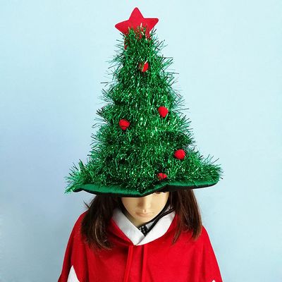 YAYA2021-SHOP Christmas LED Glow Hat Plush Elf Santa Hat Ornament Decoration Christmas Hats New Year Xmas Party Decoration (Christmas Hat Size : 40x32cm, Color : Deep Sapphire)