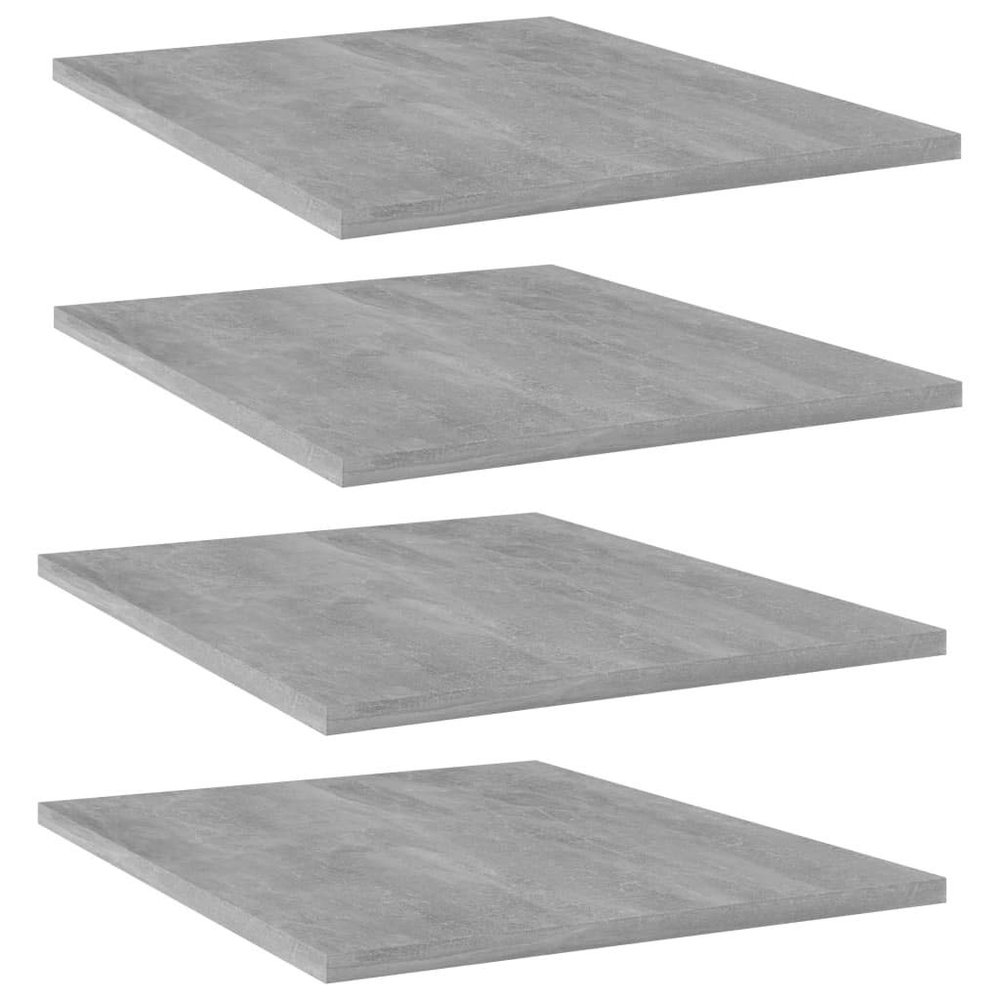 Bookshelf Boards 4 pcs,No hardware for installation,Floating Shelf Wall Mounted Replacement,Wall Shelf Display Wall Storage Shelf,Partition,Replace plank,Concrete Gray 15.7"x19.7"x0.6" Chipboard