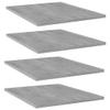 Bookshelf Boards 4 pcs,No hardware for installation,Floating Shelf Wall Mounted Replacement,Wall Shelf Display Wall Storage Shelf,Partition,Replace plank,Concrete Gray 15.7"x19.7"x0.6" Chipboard view 1