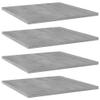 Bookshelf Boards 4 pcs,No hardware for installation,Floating Shelf Wall Mounted Replacement,Wall Shelf Display Wall Storage Shelf,Partition,Replace plank,Concrete Gray 15.7"x15.7"x0.6" Chipboard view 1