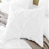 100% Egyptian Cotton 3 PCS Pinch Pleated Comforter Set 500 GSM | Olympic Queen (98'' x 98'') | Yellow Premium Quality Ultra Fluffy Baffle Box PinTuck Design Modern Quilted With 2 Pillow Shams view 3