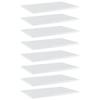 Bookshelf Boards 8 pcs,No hardware for installation,Floating Shelf Wall Mounted Replacement,Wall Shelf Display Wall Storage Shelf,Partition,Replace plank,High Gloss White 23.6"x15.7"x0.6" Chipboard view 1