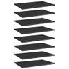 Bookshelf Boards 8 pcs,No hardware for installation,Floating Shelf Wall Mounted Replacement,Wall Shelf Display Wall Storage Shelf,Partition,Replace plank,High Gloss Black 23.6"x15.7"x0.6" Chipboard view 1