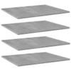 Bookshelf Boards 4 pcs,No hardware for installation,Floating Shelf Wall Mounted Replacement,Wall Shelf Display Wall Storage Shelf,Partition,Replace plank,Concrete Gray 23.6"x19.7"x0.6" Chipboard view 1
