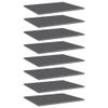 Bookshelf Boards 8 pcs,No hardware for installation,Floating Shelf Wall Mounted Replacement,Wall Shelf Display Wall Storage Shelf,Partition,Replace plank,High Gloss Gray 23.6"x19.7"x0.6" Chipboard view 1