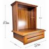 ZCBYBT Solid Wood Buddhist Altar Cabinet and Altar for Dining Table Buddhist Supplies Rack/Meditation Storage Cabinet Can Be Placed on The Table,A view 3