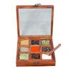 Will and Weaves Spice Box with Spoon in Shesham Wood for Kitchen Wooden Spice Box 9 Container with Lid Decorative Masala Dabba Organizer Handmade/Storage Racks Jars view 3