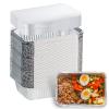 100 Pack Aluminum Foil Pans Disposable - 8.5"6"2" Foil Food Containers with Lids - 2.25 LB Heavy Duty Tin Foil Pans - for Cooking, Baking, Meal Prep and Freezer view 1