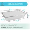 100 Pack Aluminum Foil Pans Disposable - 8.5"6"2" Foil Food Containers with Lids - 2.25 LB Heavy Duty Tin Foil Pans - for Cooking, Baking, Meal Prep and Freezer view 2