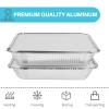 100 Pack Aluminum Foil Pans Disposable - 8.5"6"2" Foil Food Containers with Lids - 2.25 LB Heavy Duty Tin Foil Pans - for Cooking, Baking, Meal Prep and Freezer view 3
