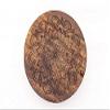 Will and Weaves Wooden Round Spice Box 8" inch Masala Box Engraved flower design Revolving lid 8 Compartments Spice Rack Brown view 3