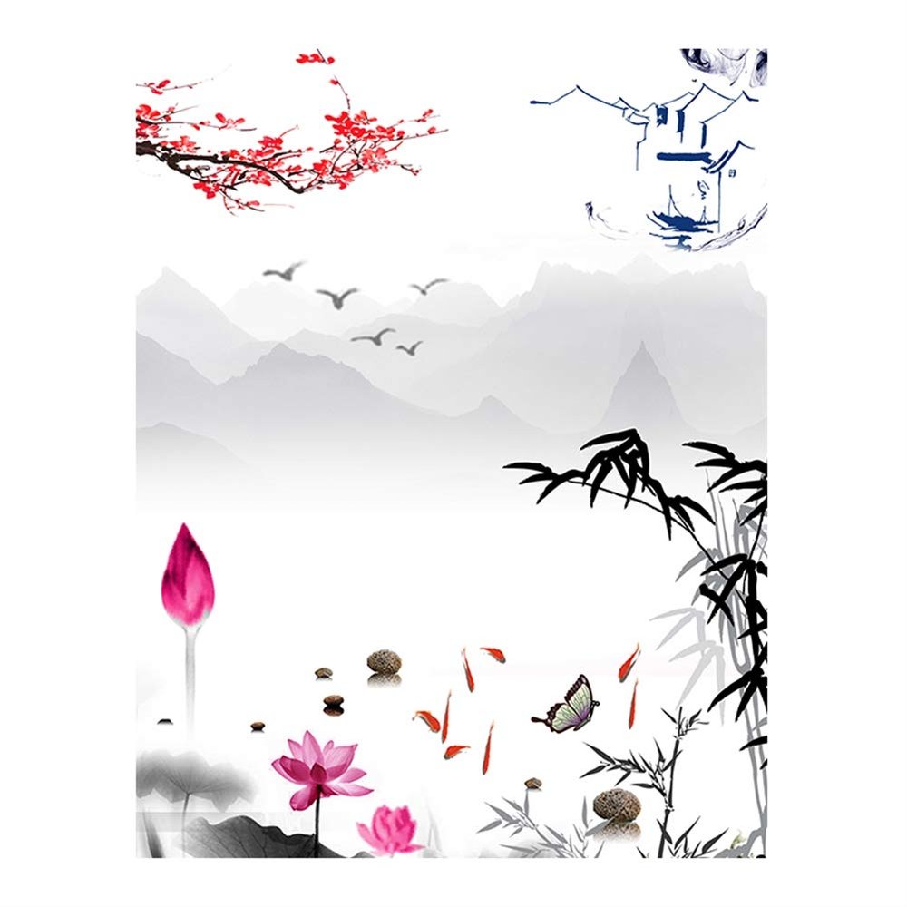 GIBZ Japanese Noren Doorway Curtain Landscape Pattern Cotton Linen Long Door Tapestry for Home Decoration